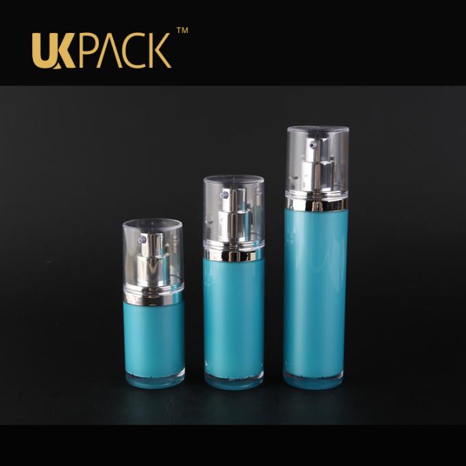Botella privada de aire cosmética doble de la bomba de la capa 30ml PMMA de UKPACK para la crema del ojo de la esencia