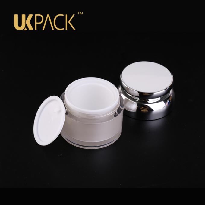 UKPACK Eco-que empaqueta el tarro vacío poner crema de los cosméticos de PMMA 50ml