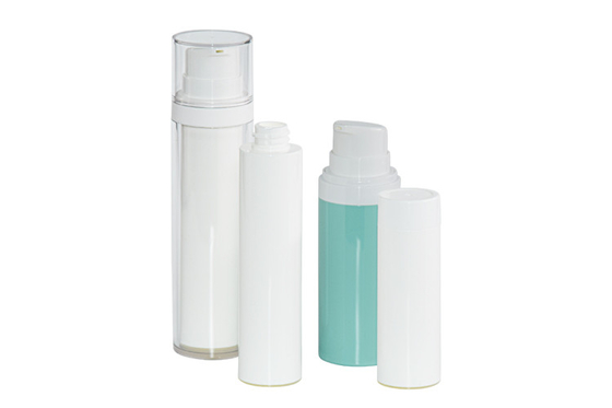 30ml 50ml Refillable PET Airless Pump Bottles Improved Performance 100% PCR