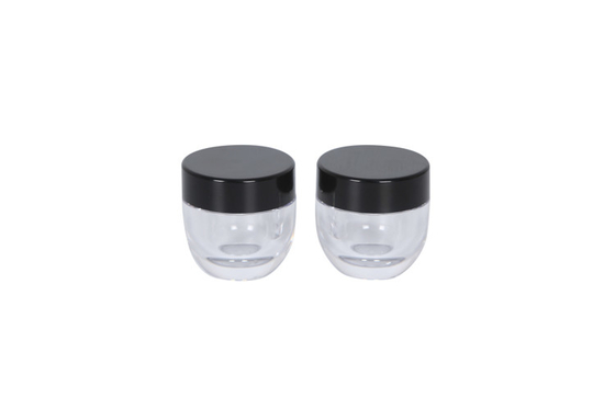 Round Bottom 5ml Mini Cream Jar Glass Cosmetic Brow Powder Container Eye Lip