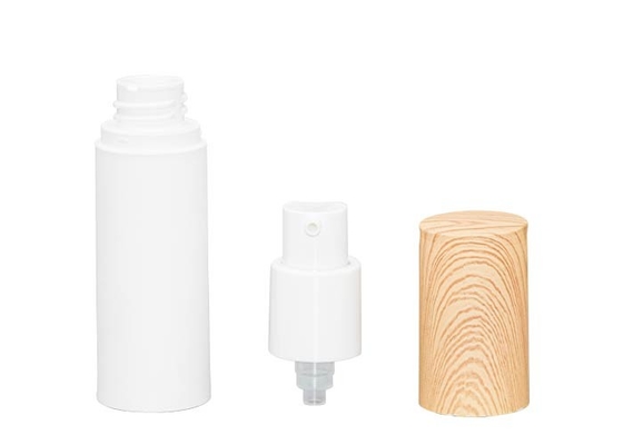 15ml 30ml 50ml Wood Grain Over Cap PP Airless Bottle Packaging With Water Transfer Printing