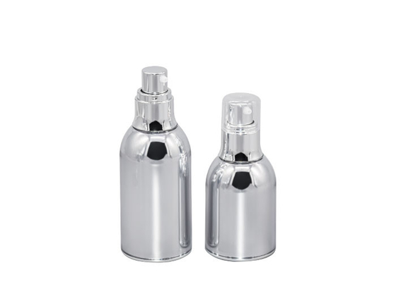 UKA55 PMMA Vacuum Pump Bottle Silver Airless Pump Packaging 35ml 50ml 100ml