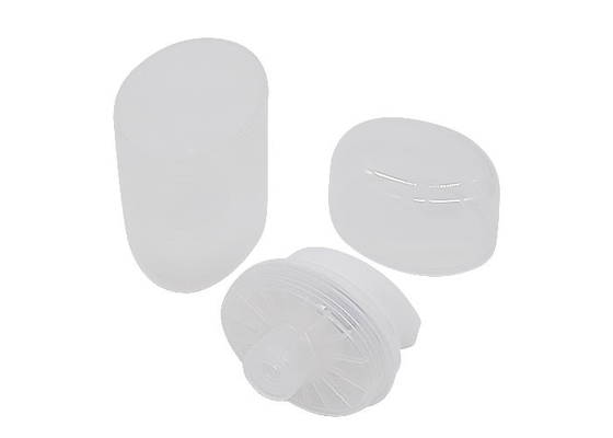 Sunscreen packaging   PP Plastic Oval Flat Airless Cosmetic Bottles 50ml With Unique Pump